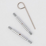 Соединители для тунисских крючков 3шт + кабельный ключик, металл, KnitPro, 10517